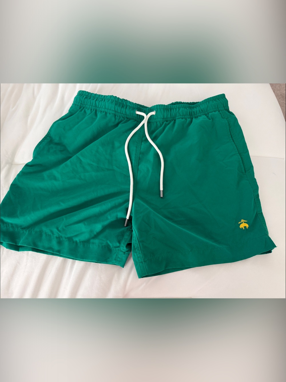 Brooks Brothers Green Shirt with Yellow Embroidered Logo